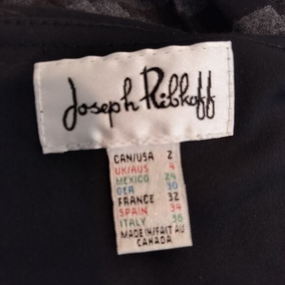 Joseph Ribkoff Tiered Stretch Knit Dress Striped - Picture 9 of 10